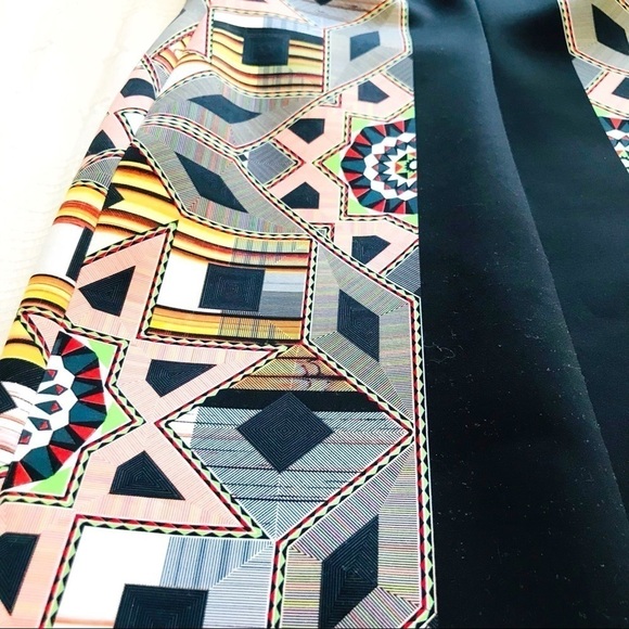 đť…şclover CANYON MULTI PATTERN NEOPRENE SLEEVELESS BODYCON DRESS - M - Picture 9 of 9